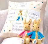 Peter Rabbit© Christening Memory Cushion*