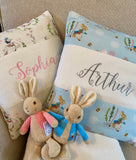 Peter Rabbit© Name and Date Cushion