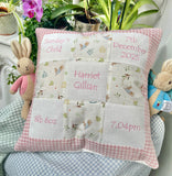 Peter Rabbit pink and green© Memory Cushion