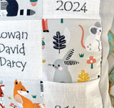 Woodland animals memory cushion