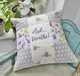 Special friend bees and flowers cushion