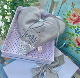Silk Anniversary Heart Silver