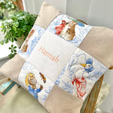 Beatrix Potter© Patchwork Name Cushion Natural