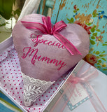 Silk Lavender Heart Purple