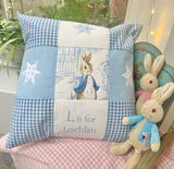 Beatrix Potter© Alphabet Cushion Pink or blue