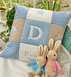 Alphabet Cushion Blue