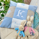 Alphabet Cushion Blue