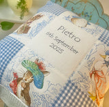 Beatrix Potter© Christening cushion Patchwork Name and Date Cushion