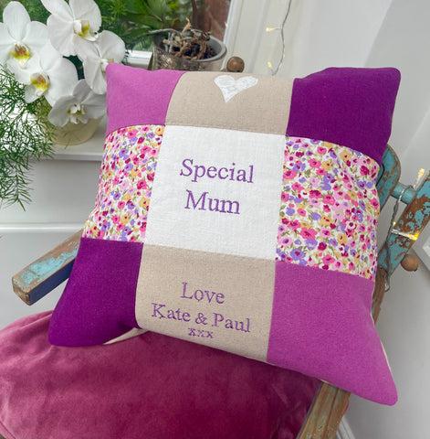 'Kisses and Cuddles for Mummy' Cushion