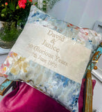 Silver wedding cushion