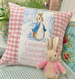 Beatrix Potter© Occasion Cushion Pink or Blue