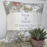 Silver wedding cushion