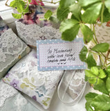 Lavender and lace hanging bag