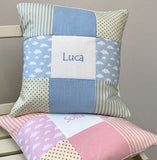 Nursery Name Cushion Blue or Pink