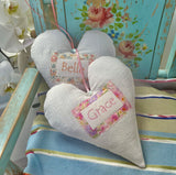 Linen name heart
