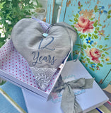 Silk Anniversary Heart Silver