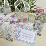 Lavender and lace hanging bag