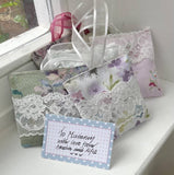 Lavender and lace hanging bag