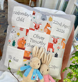 Woodland animals memory cushion