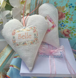 Linen name heart