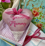 Silk Lavender Heart Purple
