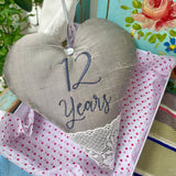 Silk Anniversary Heart Silver