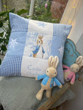 Beatrix Potter© Alphabet Cushion Pink or blue