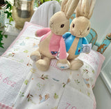 Peter Rabbit pink and green© Memory Cushion