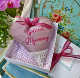 Silk Lavender Heart Purple