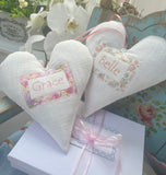 Linen name heart
