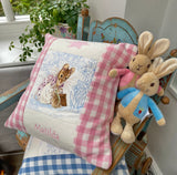 Beatrix Potter© Name Cushion Pink