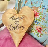 Silk Anniversary Heart Gold