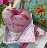 Silk Lavender Heart Purple