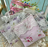Lavender and lace hanging bag