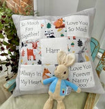 Woodland animals memory cushion