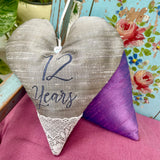 Silk Anniversary Heart Silver