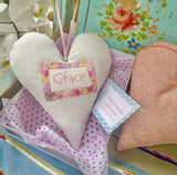Linen name heart