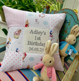 Peter Rabbit© Birthday Cushion Pink