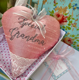 Silk Lavender Heart Purple