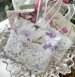 Lavender and lace hanging bag