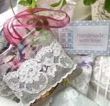 Lavender and lace hanging bag