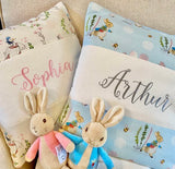 Peter Rabbit© Name and Date Cushion