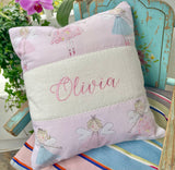 Pastel fairies cushion