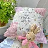 Peter rabbit birthday cushion