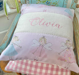 Pastel fairies cushion