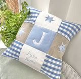 Alphabet Cushion Blue