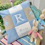 Alphabet Cushion Blue
