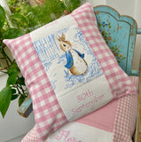Beatrix Potter© Name Cushion Pink