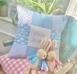 Nursery Name Cushion Blue or Pink