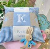 Beatrix Potter© Alphabet Cushion Pink or blue